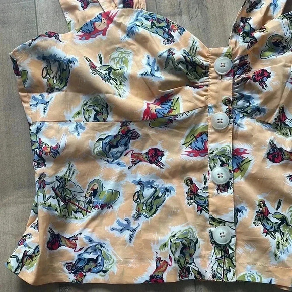 NWT MODCLOTH Serene Serenade Tank Top Rodeo Cowboy Cowgirl Sz 14 - Picture 6 of 10
